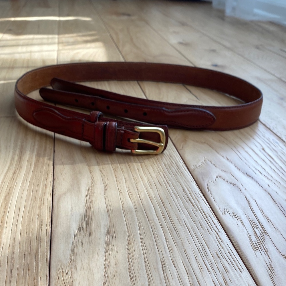 Elegant Tan Leather Belt for Men - Picture 1 of 5
